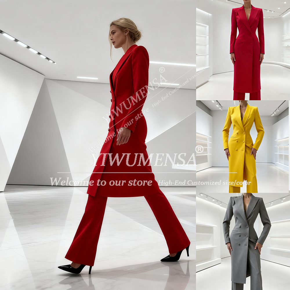 Women Fashion Jackets - أنيقة الصلبة المرأة الدعاوى 2 قطعة