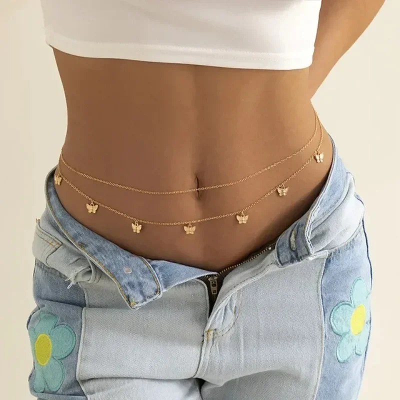 Women Fashion Jewellery - سحر جديد مثير طبقة مزدوجة فراشة