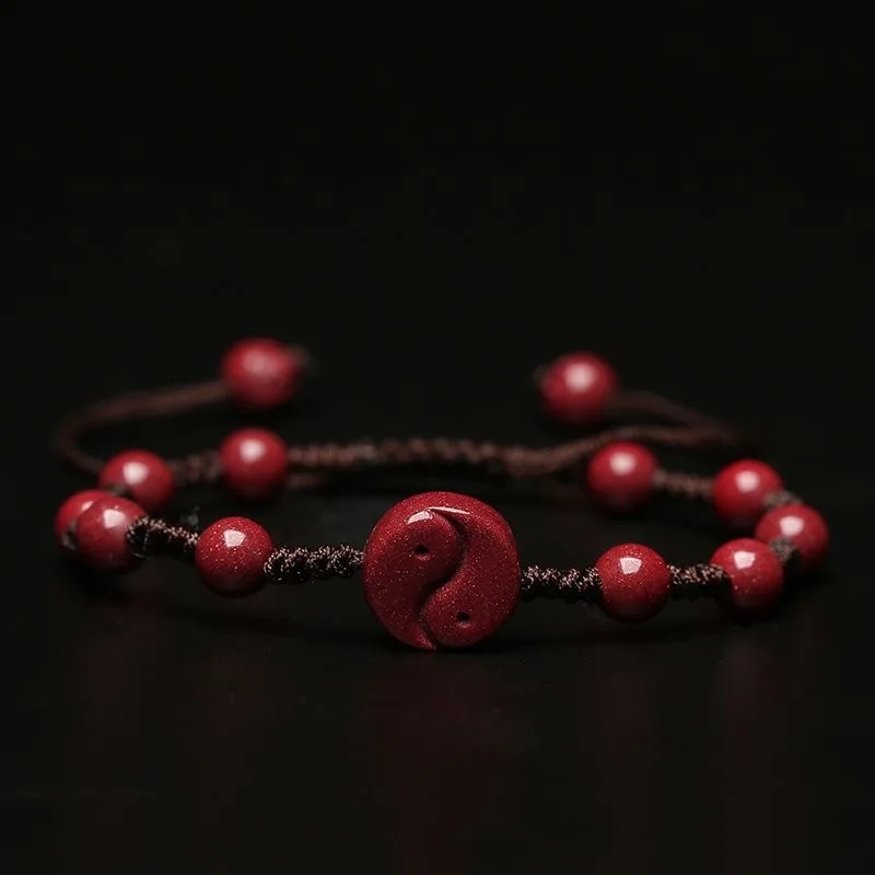 Women Fashion Jewellery - تخصيص الطبيعية الأحمر سينابار يين يانغ