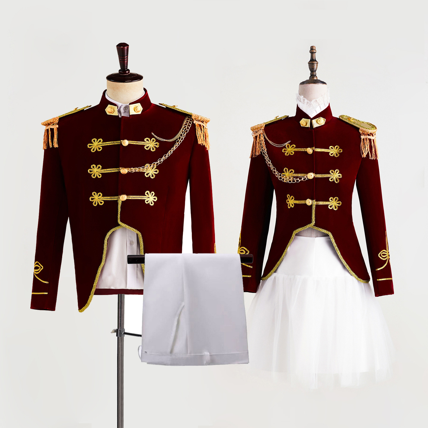 Women Fashion Jackets - بدلة فستان كحلي أنيقة للرجال والنساء،