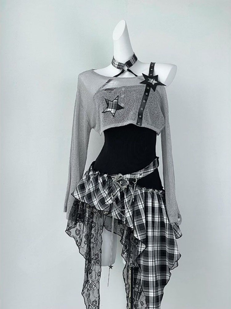 Ruched Dress Mini - 2000s Y2K فتاة حار تصميم غير