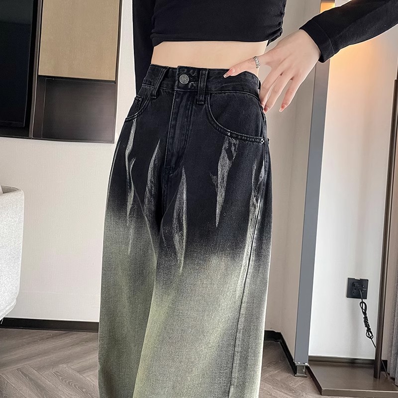 Women'S Fashion Utility Pants - جينز نسائي عالي الخصر بجيوب البضائع