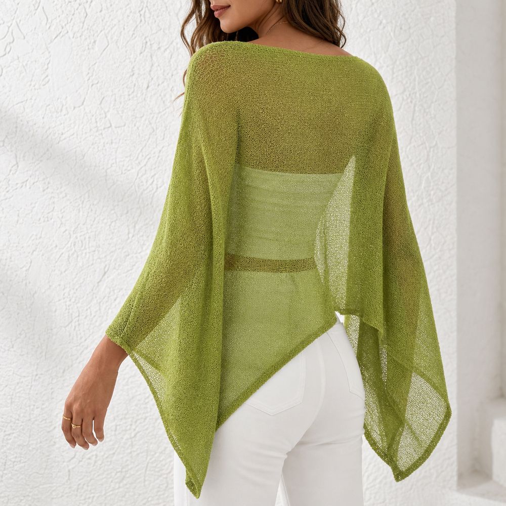 Asymmetric Top Women - بلوزة أنيقة بتصميم مكشوف الكتفين، نمط