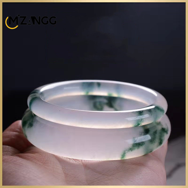 Women Fashion Jewellery - الأخضر الطبيعي الجاديت الإسورة اليشم سوار