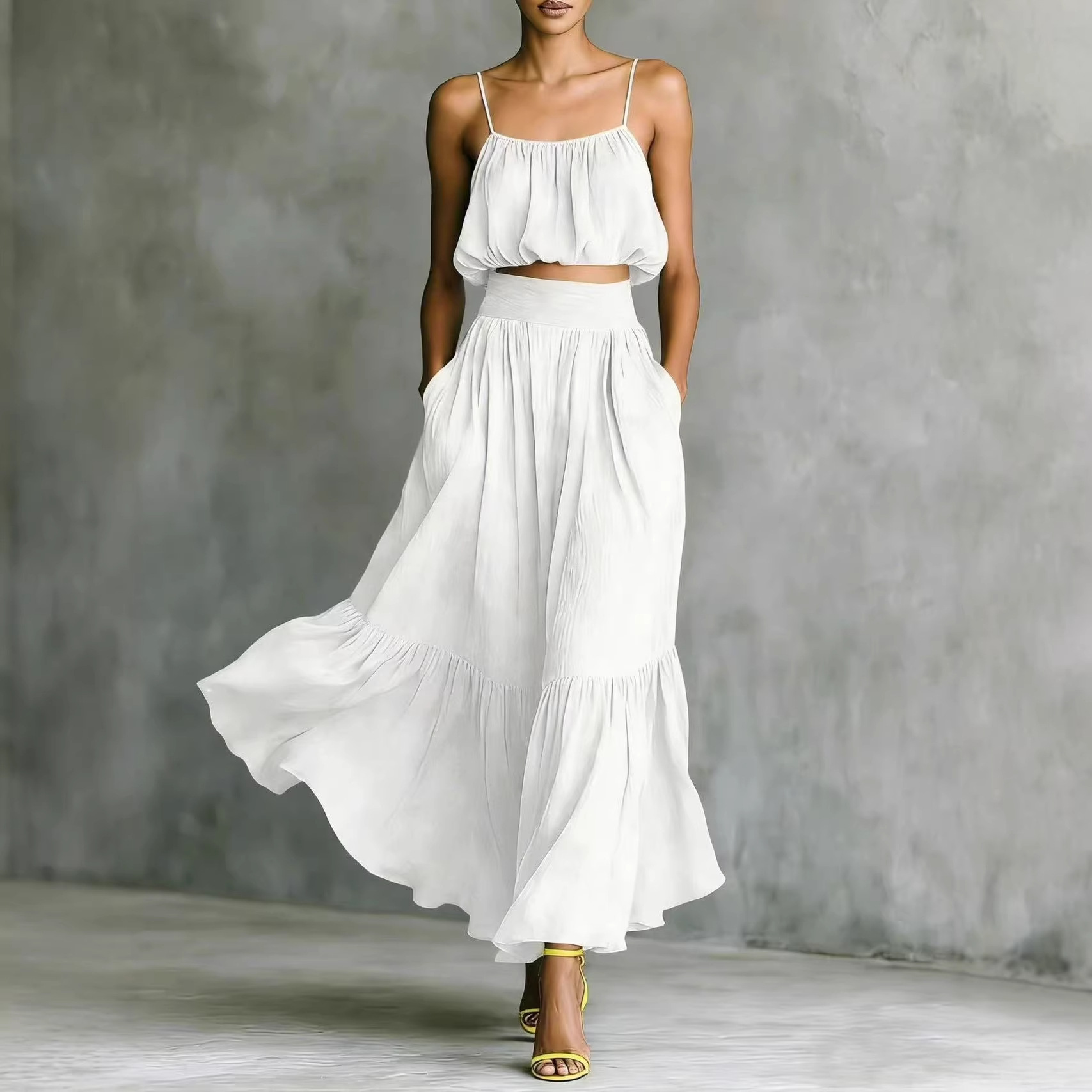 طقم صيفي نسائي من قطعتين: توب  - مراجعة Maxi Dress Boho وسعره