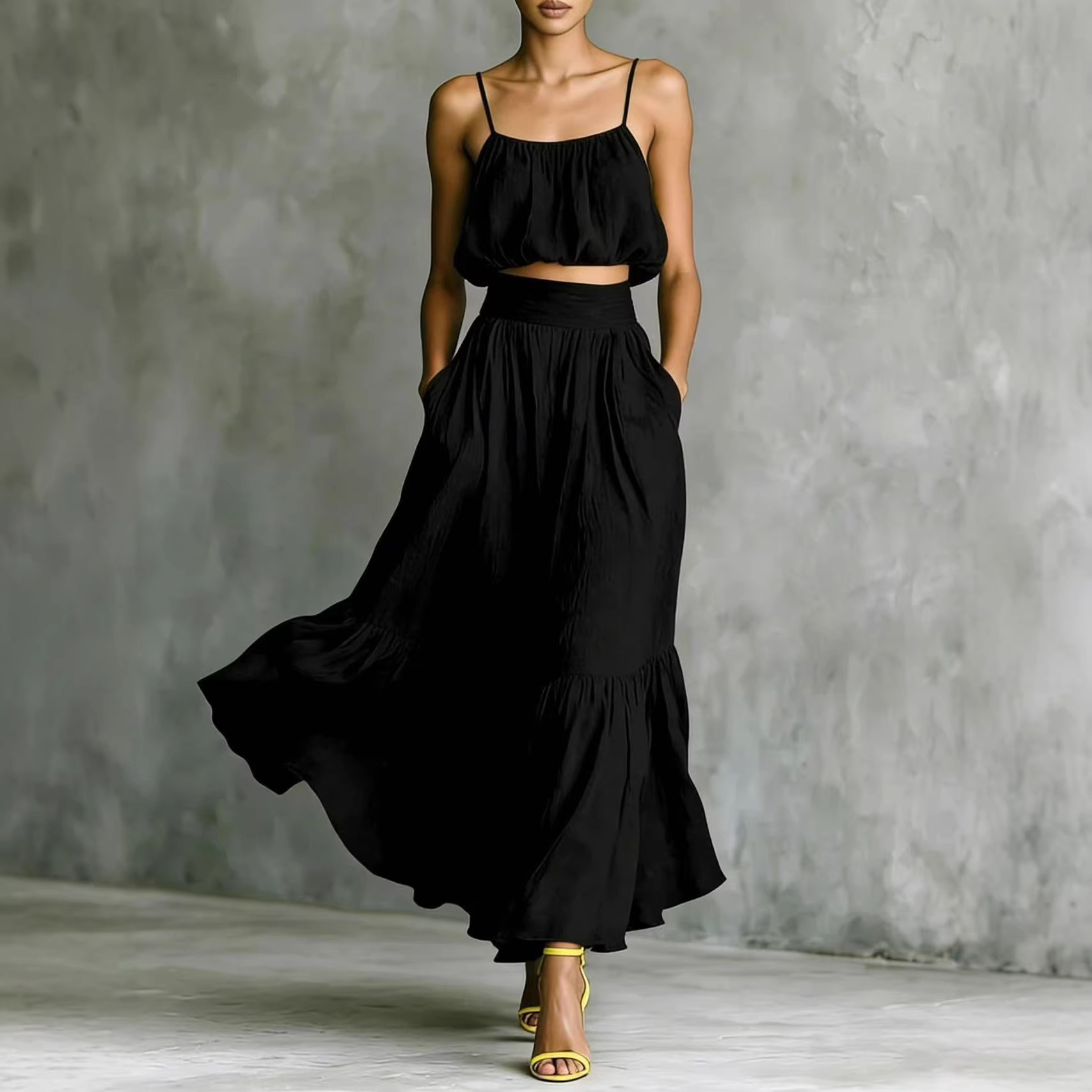 طقم صيفي نسائي من قطعتين: توب  - مراجعة Maxi Dress Boho وسعره