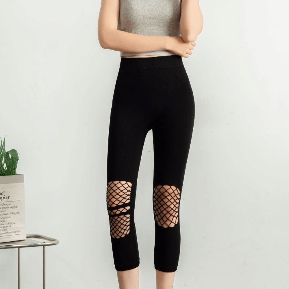 بنطلون نسائي شبكي جديد بتصميم  - مراجعة High Waist Leggings وسعره