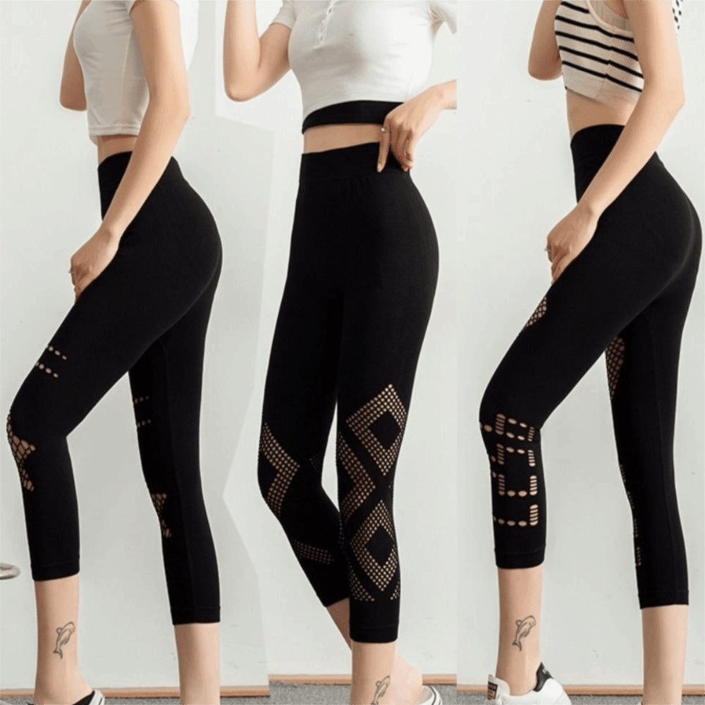 بنطلون نسائي شبكي جديد بتصميم  - مراجعة High Waist Leggings وسعره