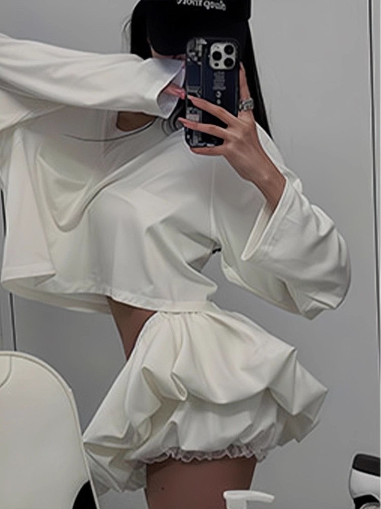 2025 Harajuku تصميم الأزياء ال - مراجعة Asymmetric Top Women وسعره