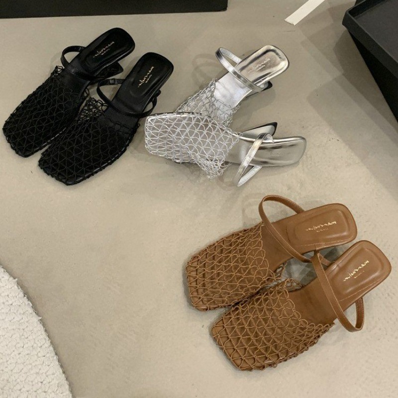 نسج شبكة حذاء نسائي بكعب عالٍ  - مراجعة Women'S Fashion Trends Summer 2025 وسعره