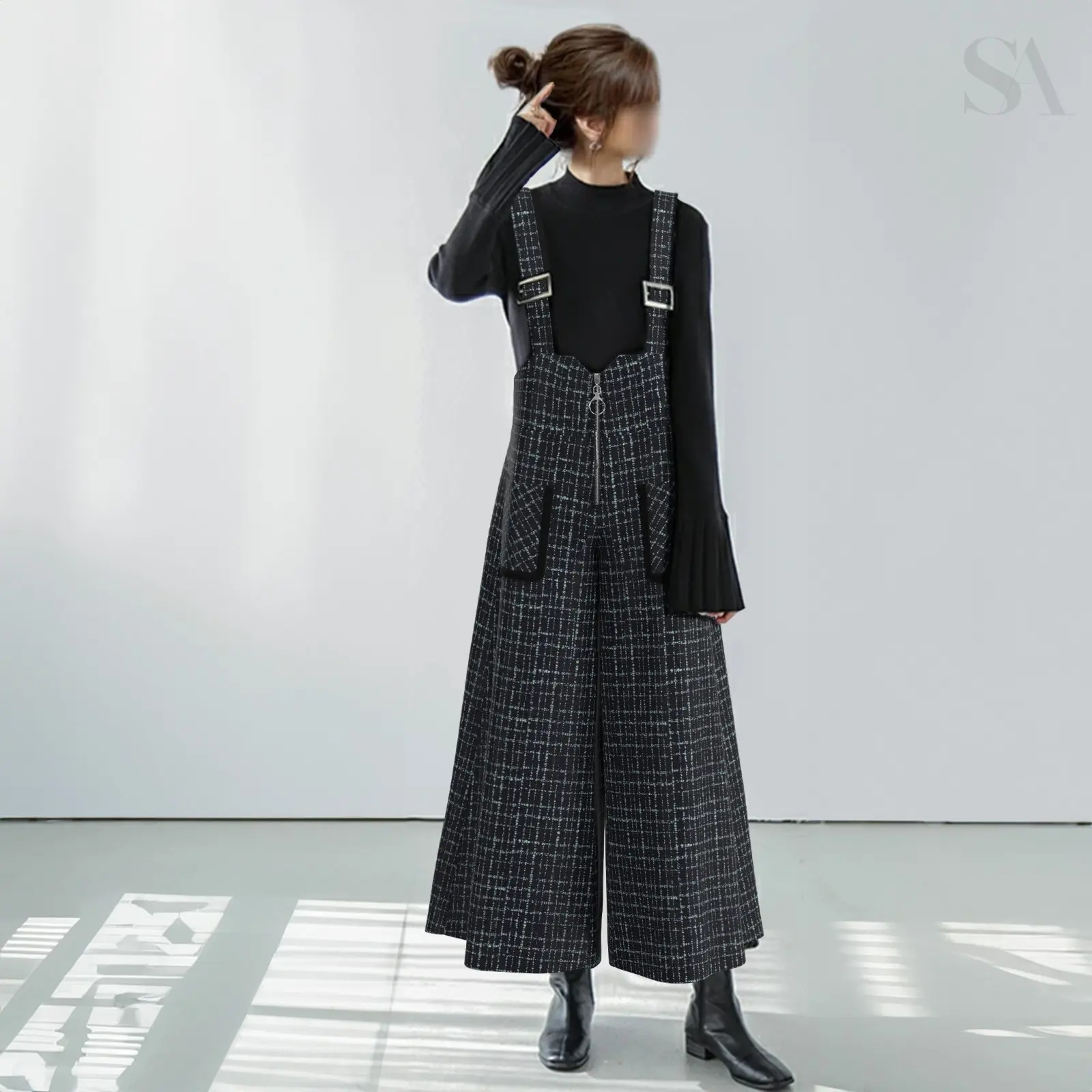 أفرول نسائي واسع الساقين بتصمي - مراجعة Women'S Fashion Utility Pants وسعره