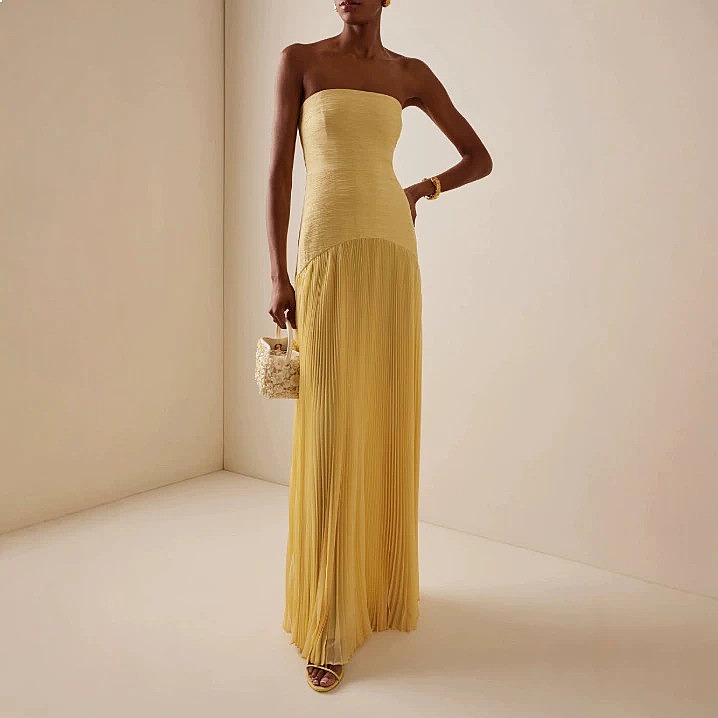 فستان أنبوبي مكشكش عصري، فساتي - مراجعة Ruched Dress Mini وسعره