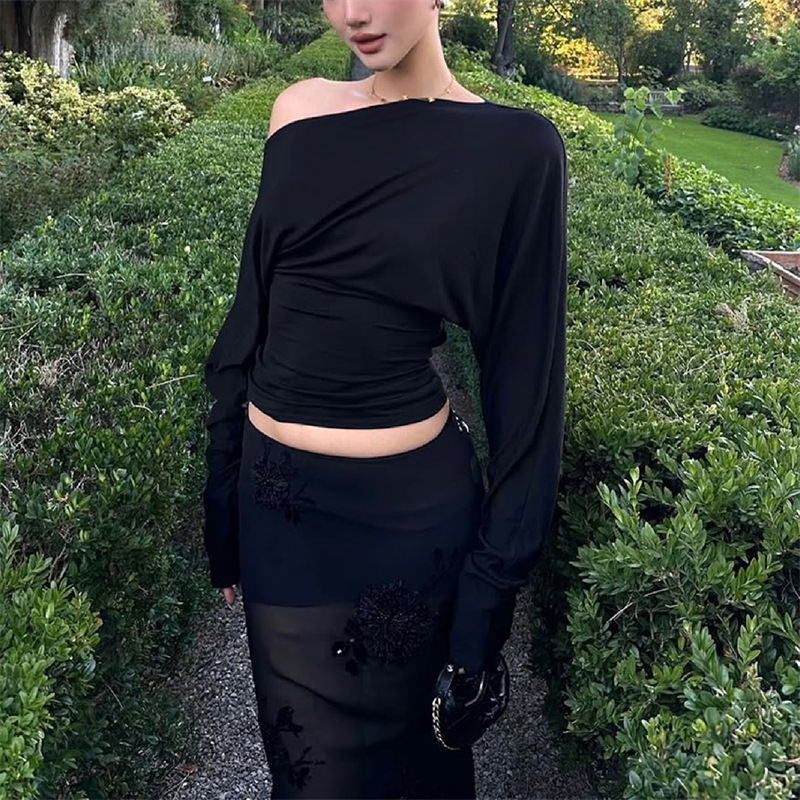 بلوزة نسائية 2026 بكتف واحد وأ - مراجعة Asymmetric Top Women وسعره