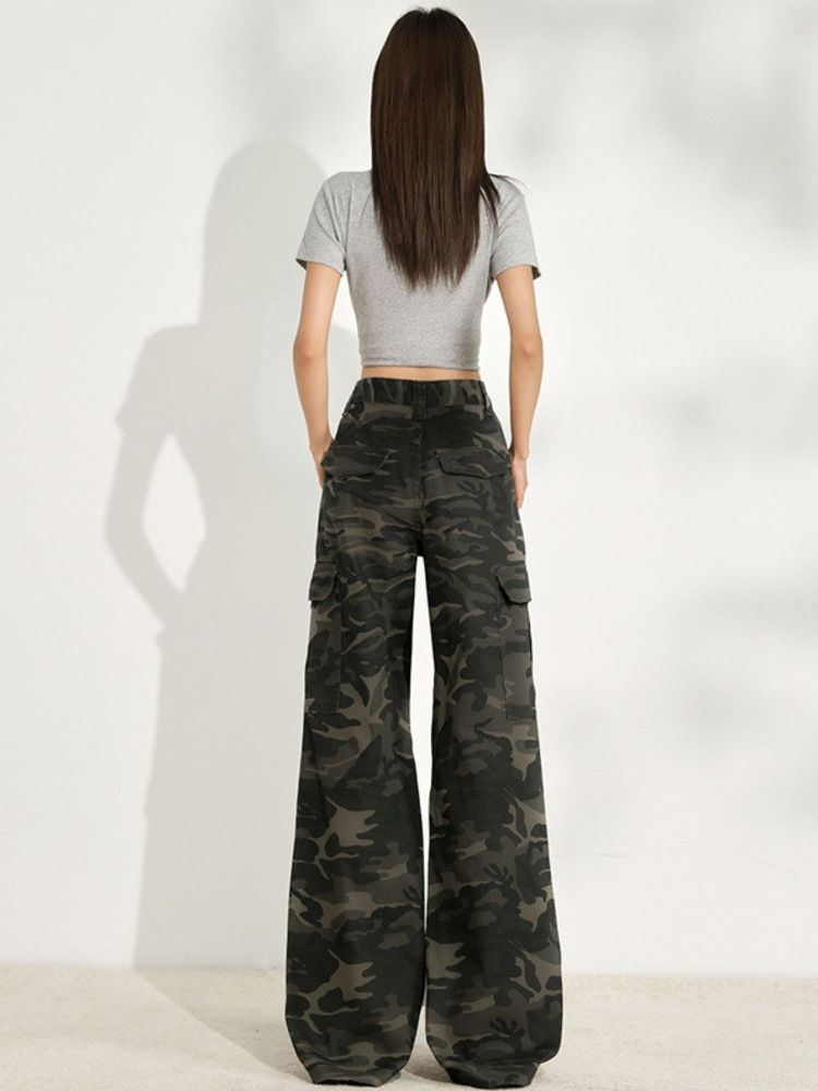 جينز نسائي عصري بنقشة التمويه، - مراجعة Women'S Fashion Utility Pants وسعره