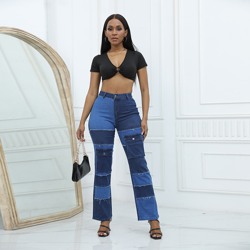 بنطال جينز متعدد الجيوب بنمط أ - مراجعة Women'S Fashion Utility Pants وسعره