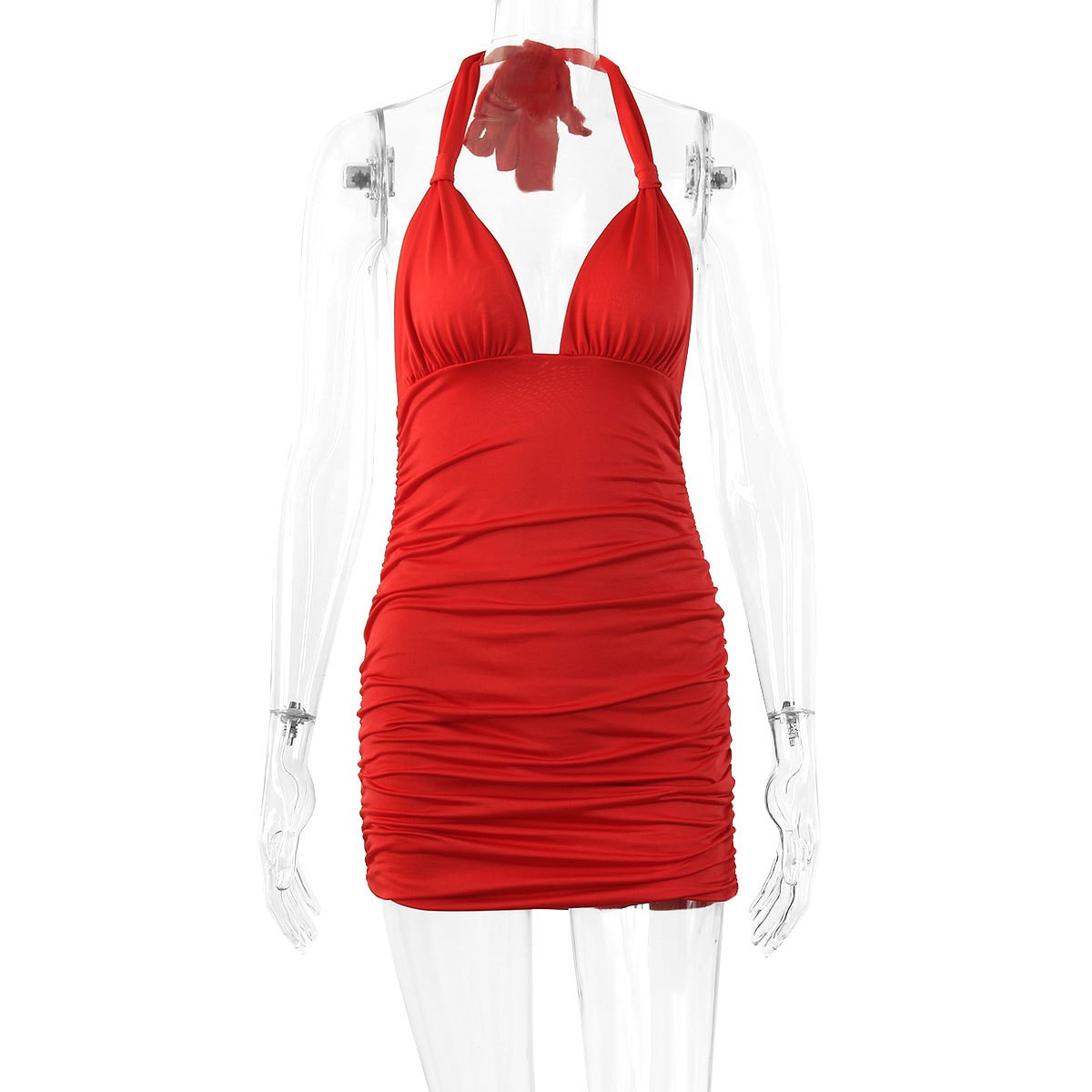 ملابس نسائية صيفية فستان قصير  - مراجعة Ruched Dress Mini وسعره