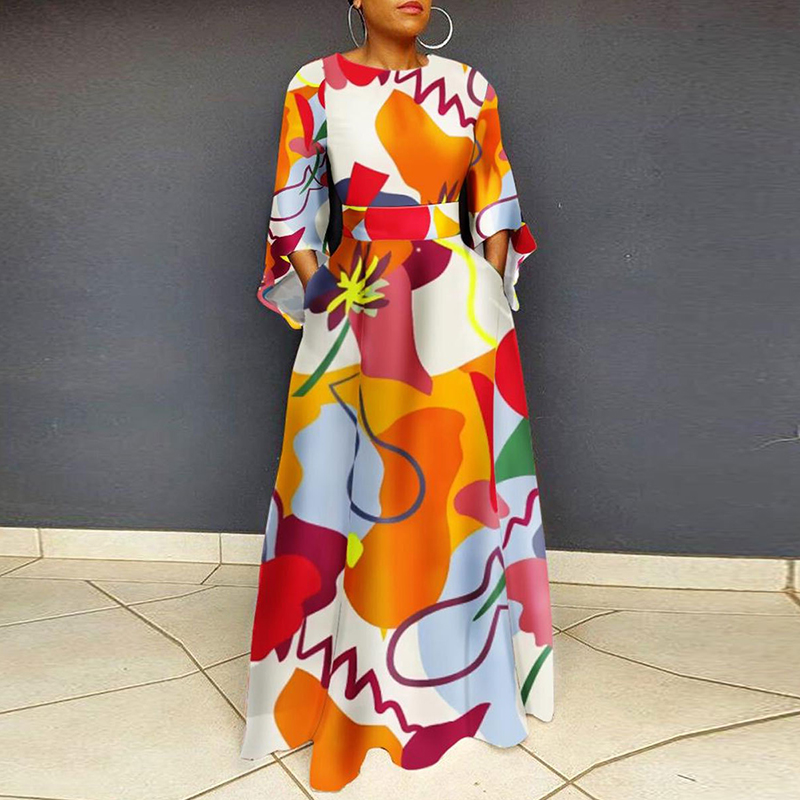 فستان حفلات نسائي عتيق مقاس كب - مراجعة Maxi Dress Boho وسعره