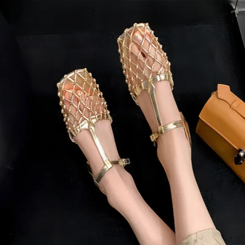 صنادل نسائية شبكية منسوجة بمقد - مراجعة Women'S Fashion Trends Summer 2025 وسعره