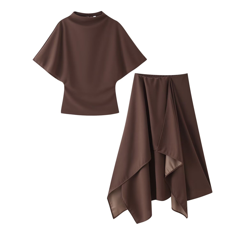 طقم نسائي كوري من قطعتين من Gu - مراجعة Asymmetric Top Women وسعره