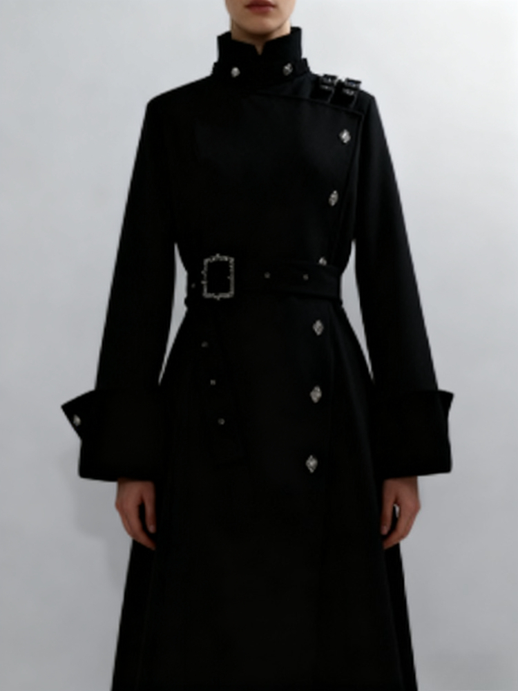 معطف صوفي طويل أنيق بأسلوب قوط - مراجعة Women Fashion Jackets وسعره