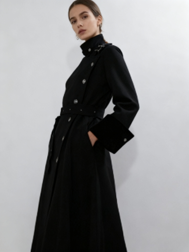 معطف صوفي طويل أنيق بأسلوب قوط - مراجعة Women Fashion Jackets وسعره