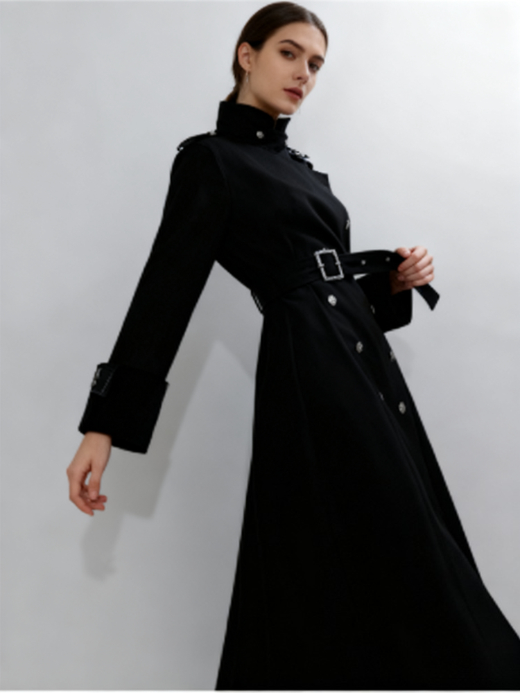 معطف صوفي طويل أنيق بأسلوب قوط - مراجعة Women Fashion Jackets وسعره