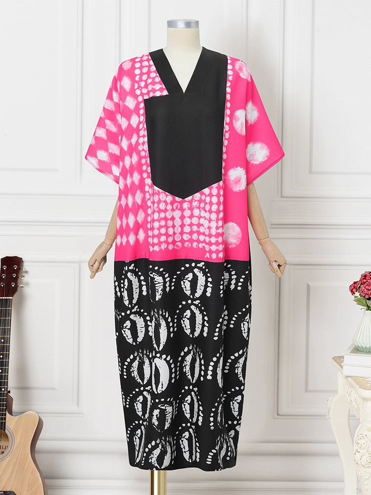 حجم كبير 5XL فوندا خمر فستان م - مراجعة Maxi Dress Boho وسعره