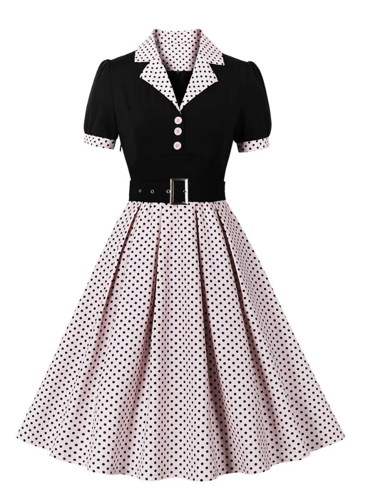 فساتين عتيقة بطيات منقطة للنسا - مراجعة Women'S Fashion From The 60S وسعره
