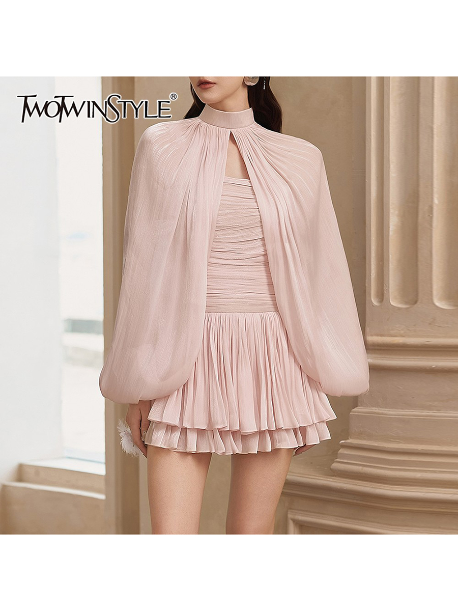طقم نسائي من قطعتين من TWOTWIN - مراجعة Ruched Dress Mini وسعره