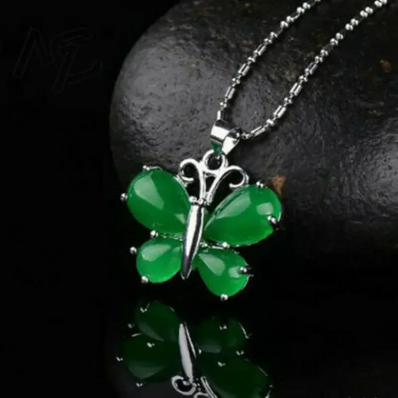 S925 الفضة الأخضر اليشم عقد بح - مراجعة Women Fashion Jewellery وسعره