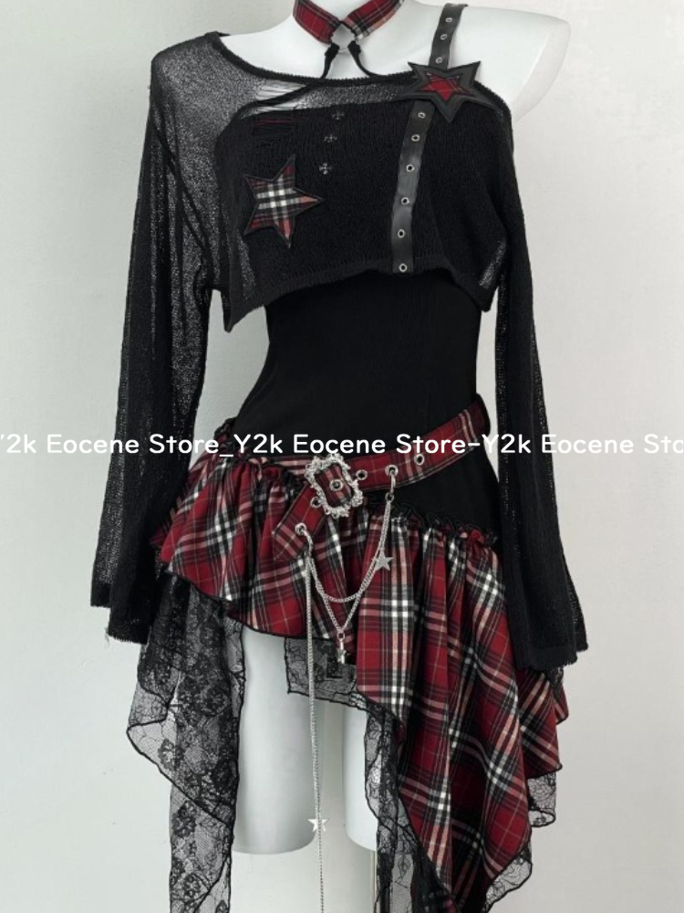 2000s Y2K فتاة حار تصميم غير ا - مراجعة Ruched Dress Mini وسعره