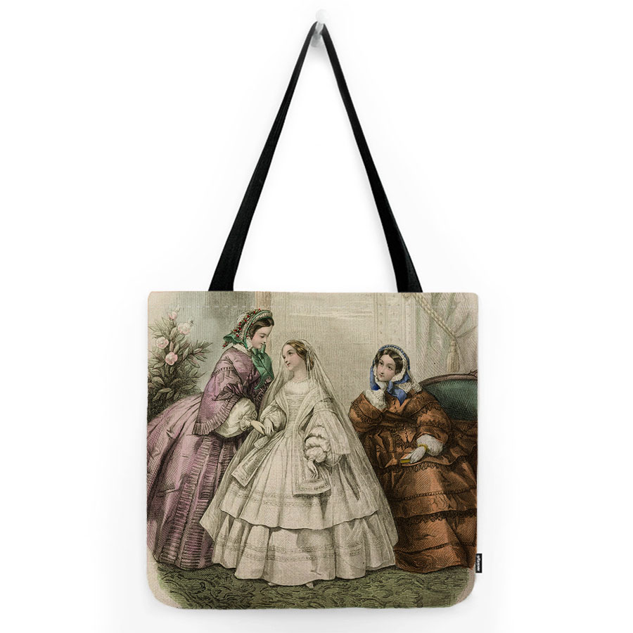 حقيبة كتف من الكتان القطني الم - مراجعة Women'S Fashion Victorian Era وسعره