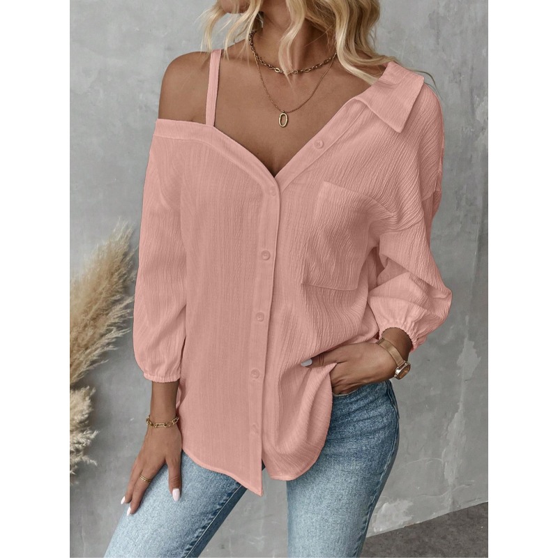 زائد Size1XL-5XL النساء البلوز - مراجعة Asymmetric Top Women وسعره