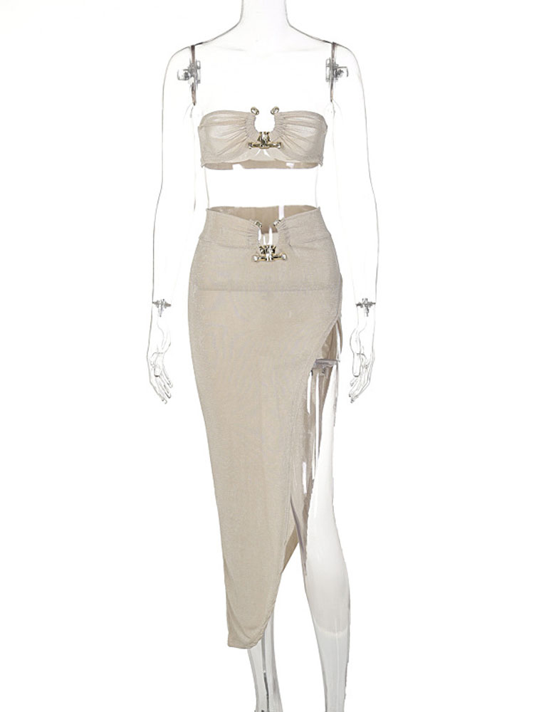 أنيقة مثير العصابة مع شق تنورة - مراجعة Asymmetric Top Women وسعره